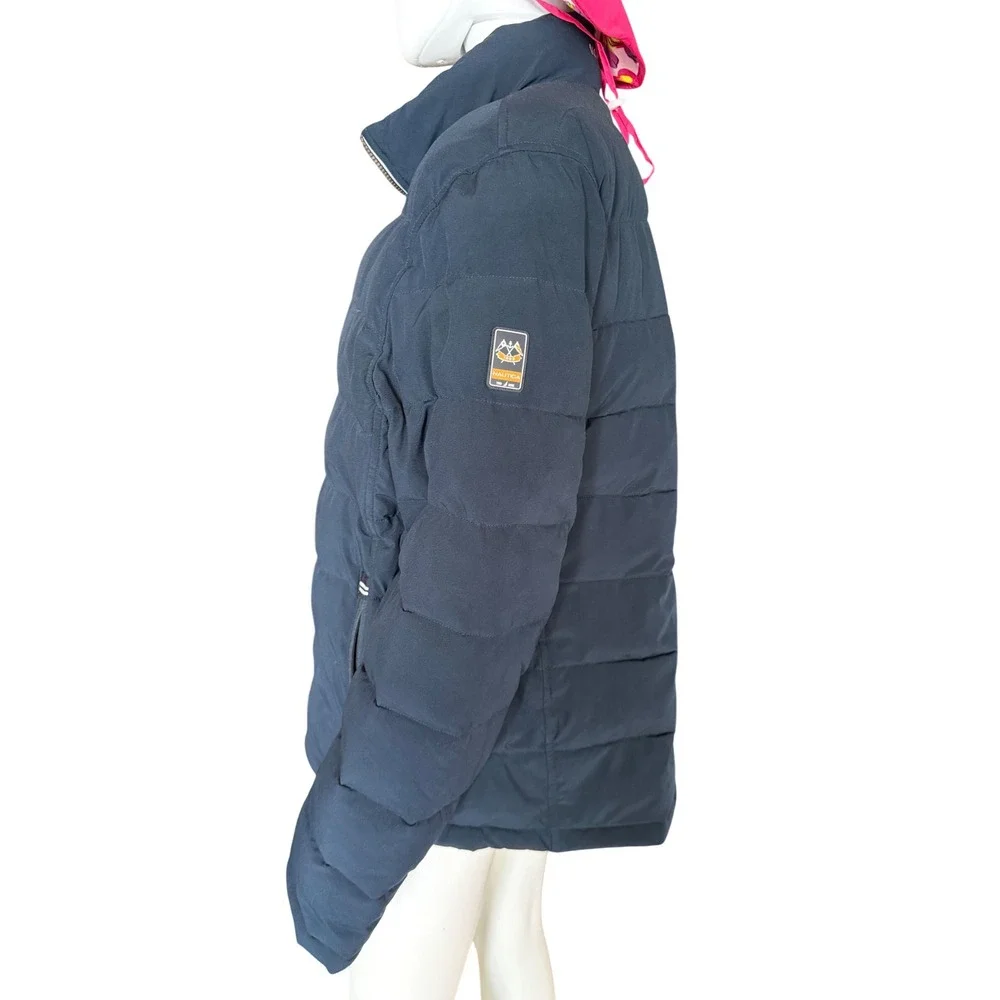 Nautica Mens Navy Blue Puffer Jacket Water Resistant Wind Resistant Size Large - Picture 2 of 9